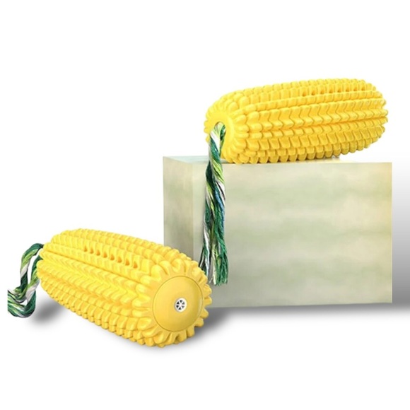 CORN DOG TOOTHBRUSH Dog Chew Toy NWT - Picture 2 of 11